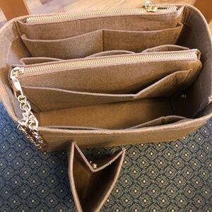 Purse Tote Large Insert shaper bag Organizer MM warm brown protect your interior